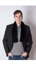 Black mink fur scarf - unisex